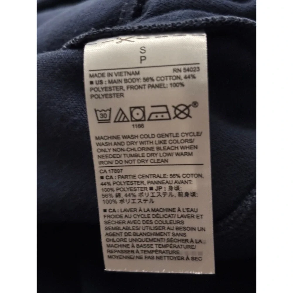 Banana Republic Mens Quilted Mixed Media Full Zip Vest Navy Blue Small RN54023